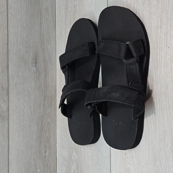 Teva Mens Black Adjustable Sandals Slide Flats Shoes Sz 8 main image 9